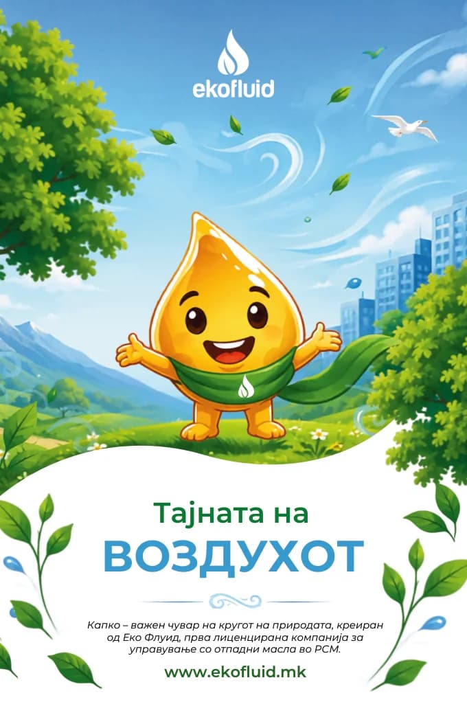 Капко картичка „Тајната на Воздухот“ — предна страна.