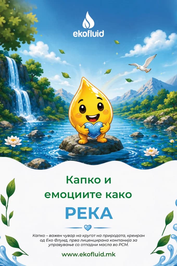 Капко картичка „Капко и емоциите како Река“ — предна страна.