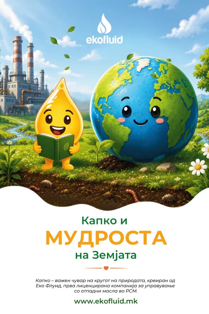Капко картичка „Капко и Мудроста на Земјата“ — предна страна.