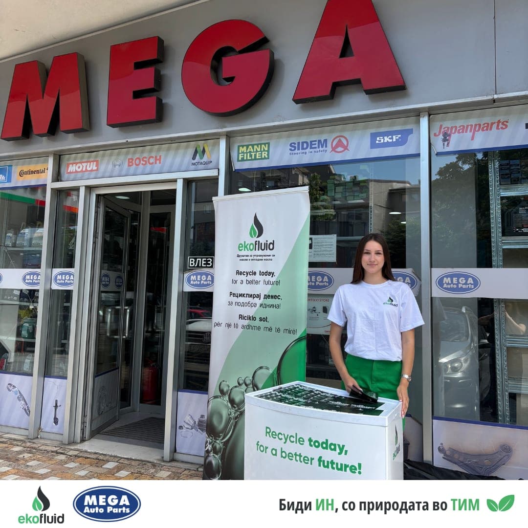 Tимот на Еко Флуид беше на терен низ продавниците на Мега Ауто Партс!